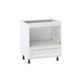 J COLLECTION Alton Painted White Shaker Assembled Built in Microwave Base Kitchen Cabinet 30 in. W x 34.5 in. H in x 24 in. D