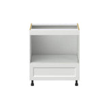 J COLLECTION Alton Painted White Shaker Assembled Built in Microwave Base Kitchen Cabinet 30 in. W x 34.5 in. H in x 24 in. D