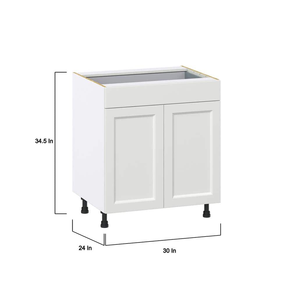 J COLLECTION Alton 90 in. W x 89.5 in. H x 24 in. D Painted Bright White in Shaker Assembled Base Office Cabinet Bundle