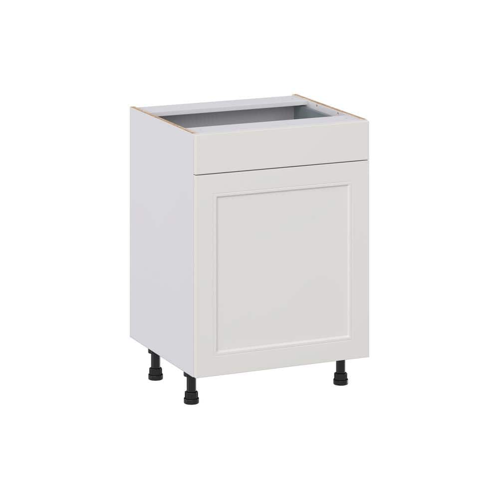 J COLLECTION Littleton Painted Gray Recessed Assembled 24 in. W x 34.5 in. H x 21 in. D Vanity 1 Drawer Base Kitchen Cabinet