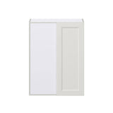 J COLLECTION 30 in. W X 40 in. H X 14 in. D Littleton Painted Light Gray Recessed Assembled Wall Blind corner Kitchen Cabinet