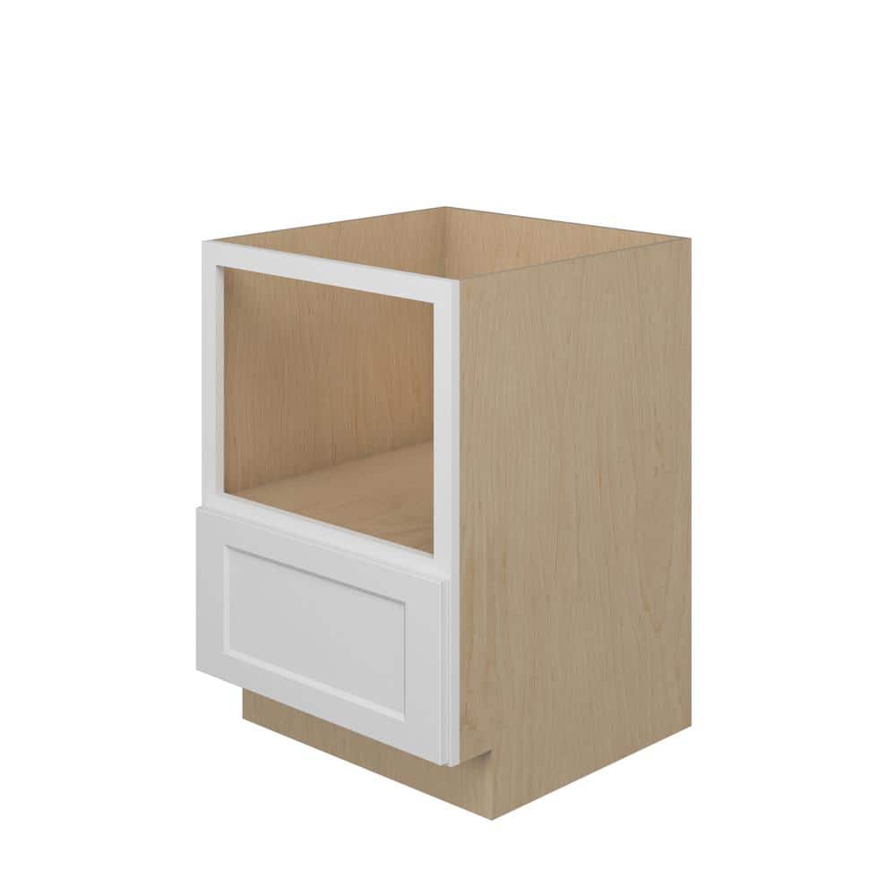 Norfolk Assembled 24 in. W x 34.5 in. H x 24 in. D Plywood Base Microwave Cabinet in Painted White