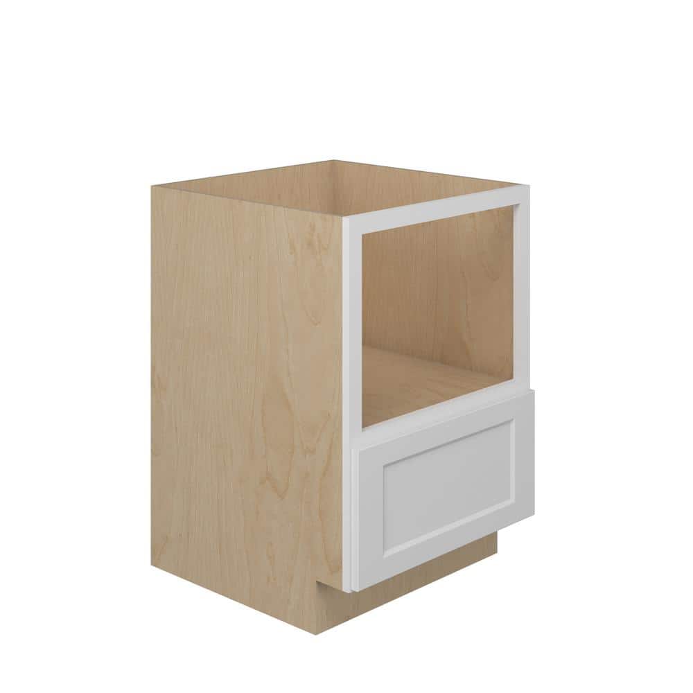 Norfolk Assembled 24 in. W x 34.5 in. H x 24 in. D Plywood Base Microwave Cabinet in Painted White