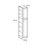 Mero Assemble 18 in. W x 90 in. H x 24 in. D Plywood Tall Cabinet in Painted White