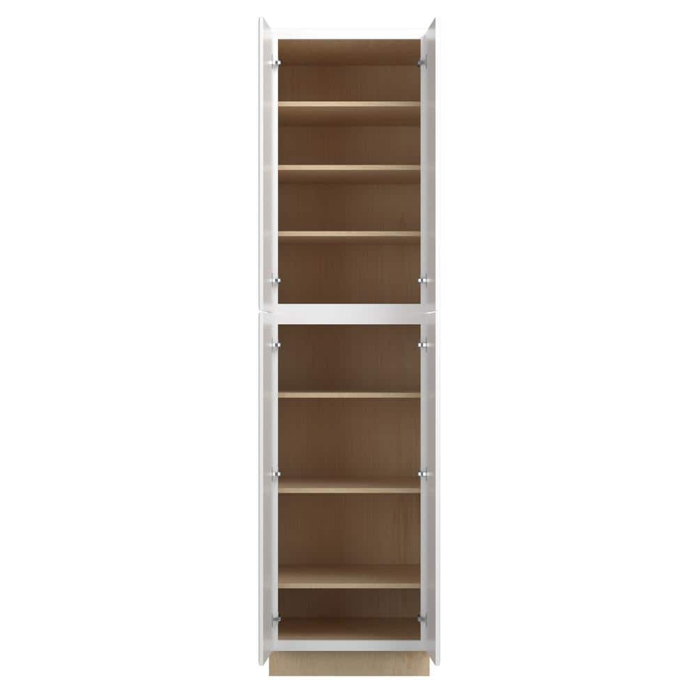 Norfolk Assembled 24 in. W x 96 in. H x 24 in. D Plywood Pantry Cabinet in Painted White