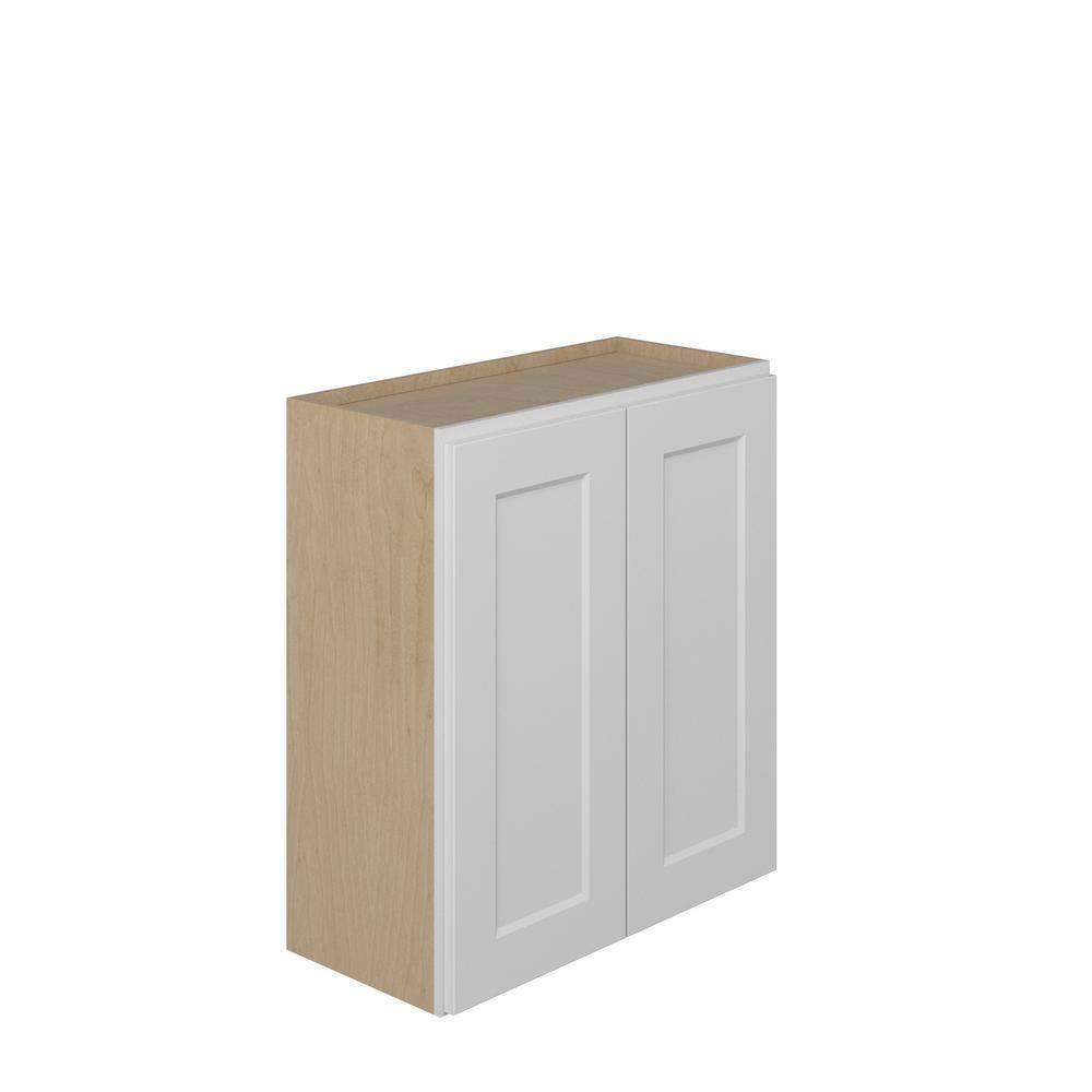Norfolk Assembled 27 in. W x 30 in. H x 12 in. D Plywood Wall Cabinet in Painted White
