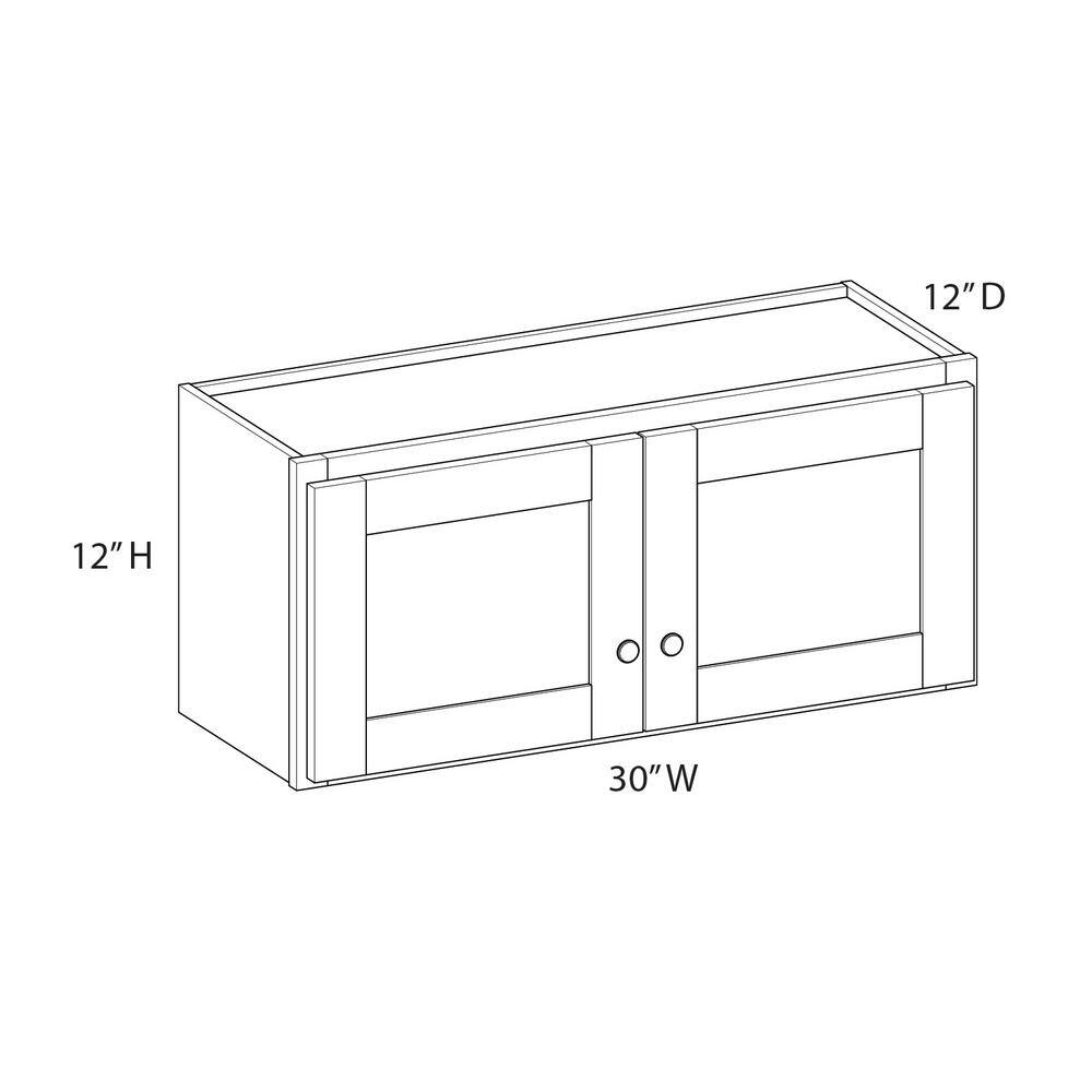 Norfolk Assembled 30 in. W x 12 in. H x 12 in. D Plywood Wall Cabinet in Painted White