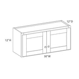 Norfolk Assembled 30 in. W x 12 in. H x 12 in. D Plywood Wall Cabinet in Painted White