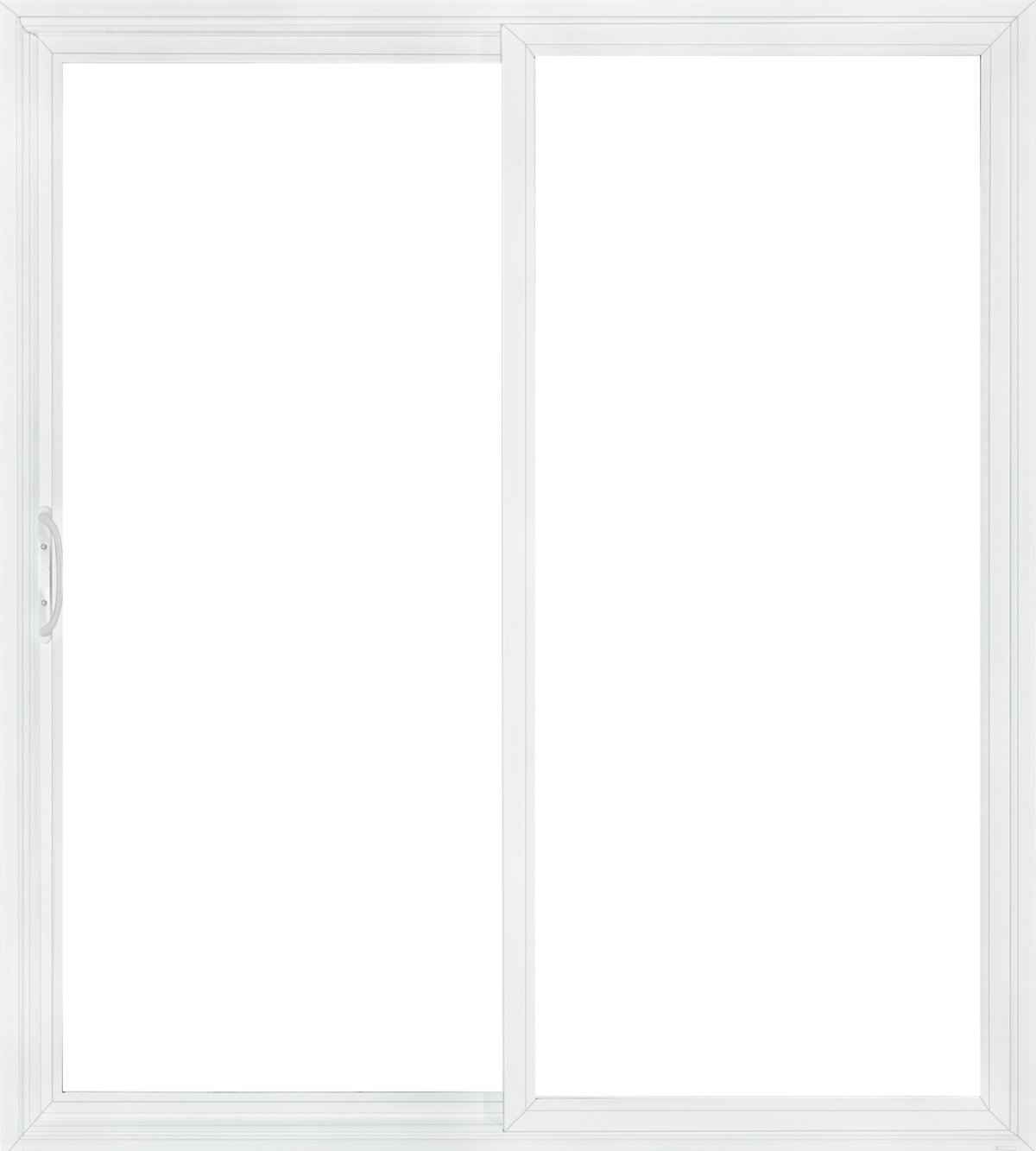 JELD-WEN FiniShield V-4500 72-in x 80-in 4-9/16-in Low-E Blinds Between the Glass Black Vinyl Right-Hand Sliding Double Patio Door with Screen
