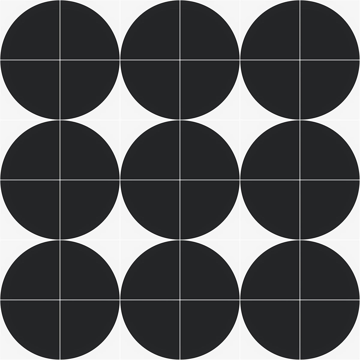 Stacy Garcia Maddox Deco Charcoal Black 8x8 Matte Porcelain Tile