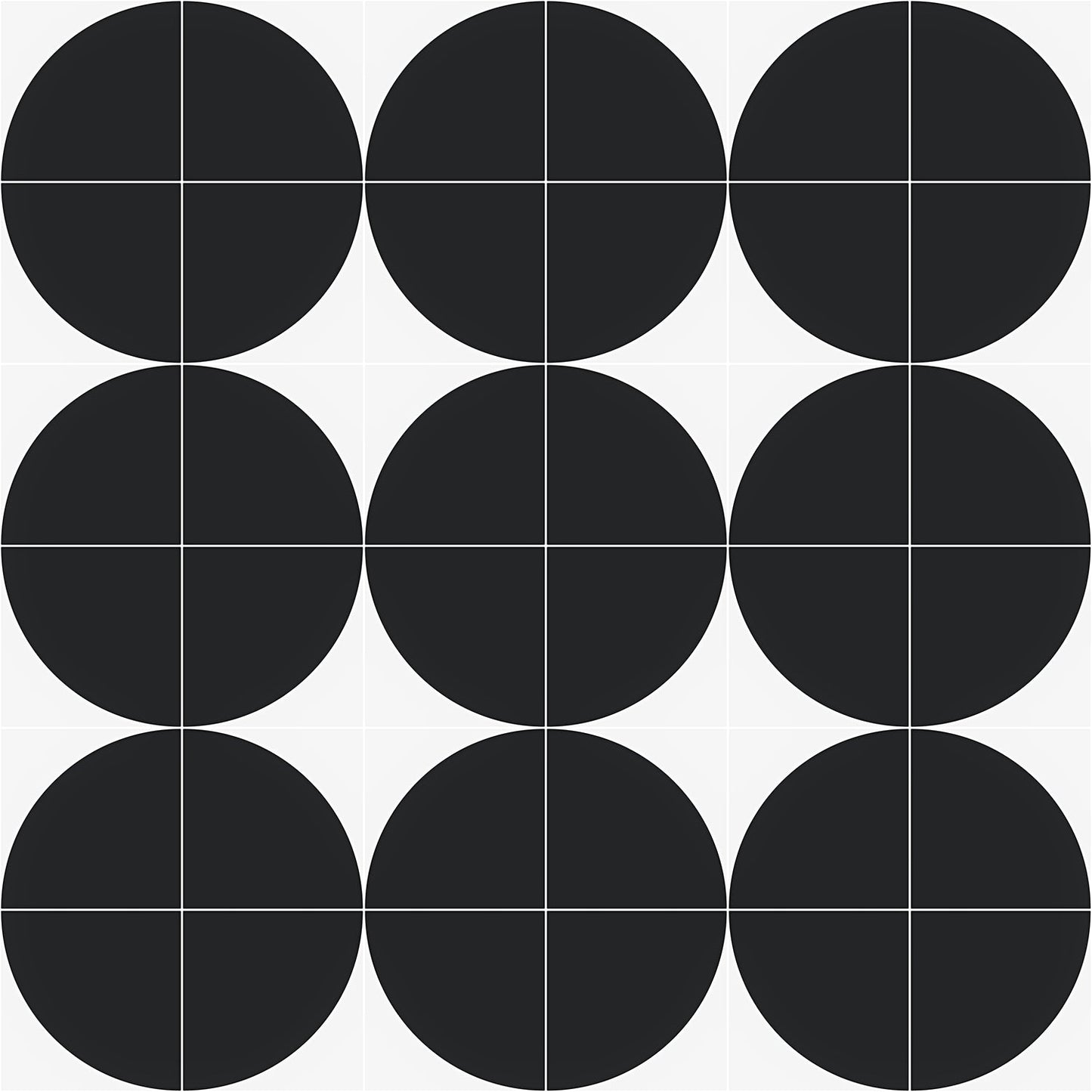 Stacy Garcia Maddox Deco Charcoal Black 8x8 Matte Porcelain Tile