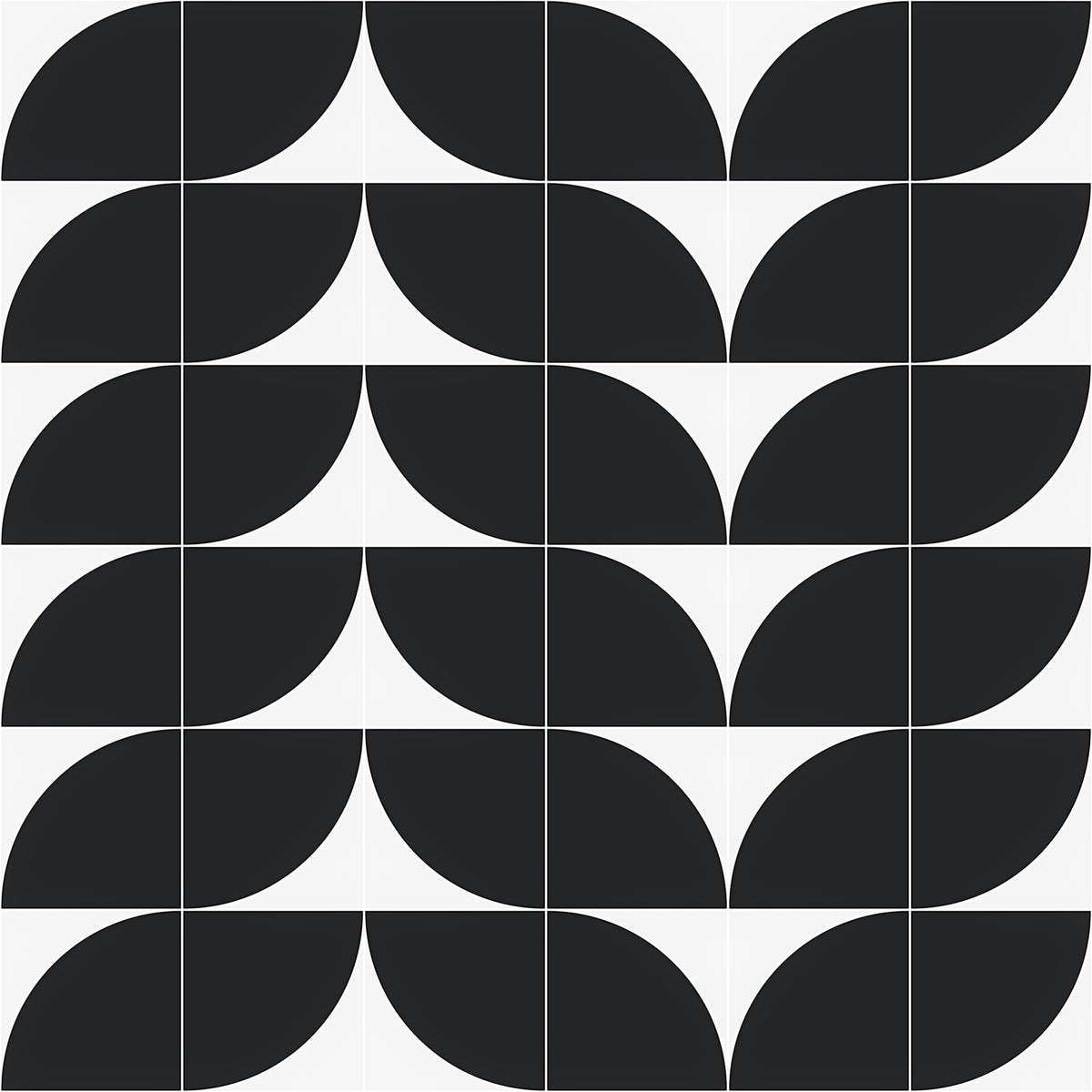 Stacy Garcia Maddox Deco Charcoal Black 8x8 Matte Porcelain Tile