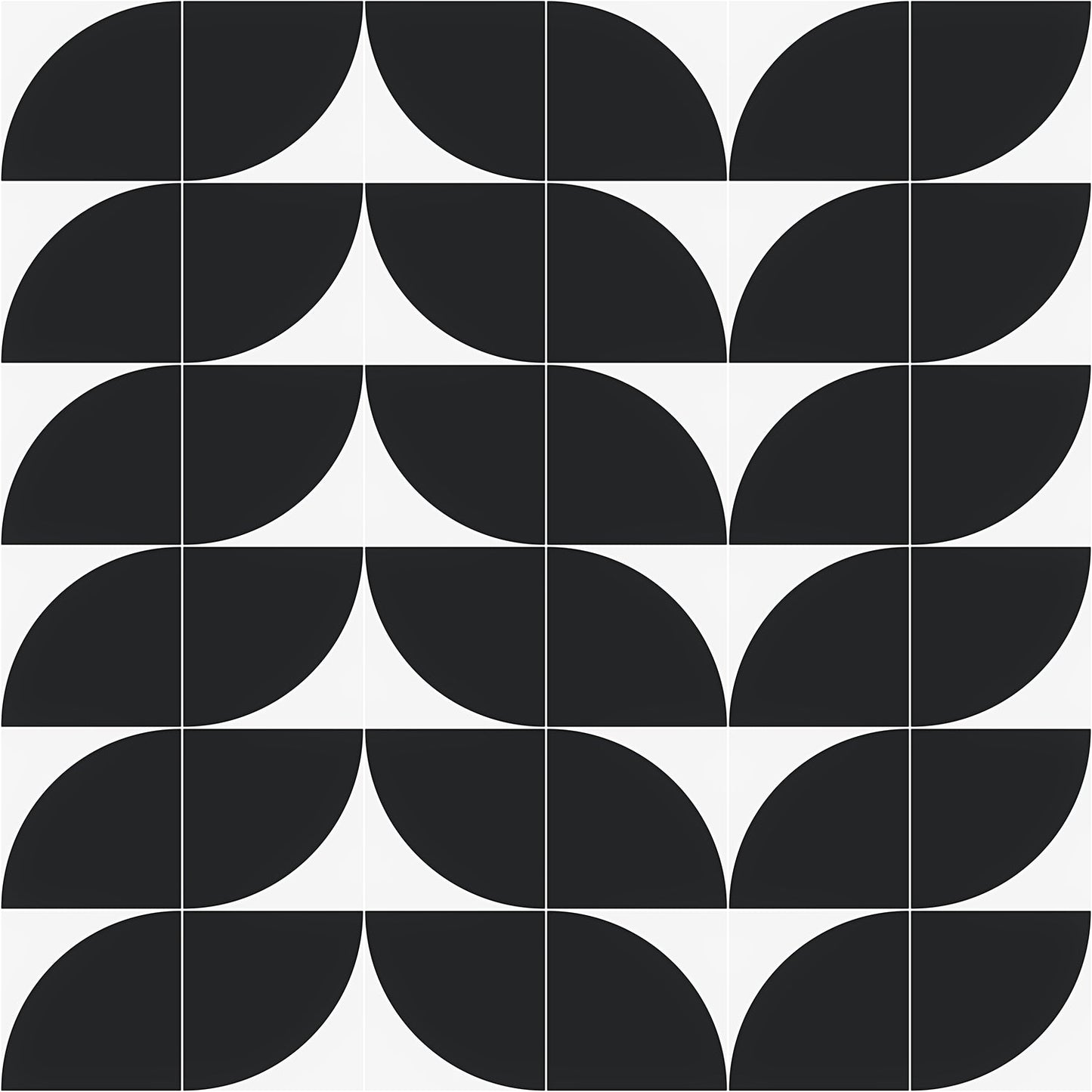 Stacy Garcia Maddox Deco Charcoal Black 8x8 Matte Porcelain Tile