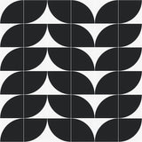 Stacy Garcia Maddox Deco Charcoal Black 8x8 Matte Porcelain Tile