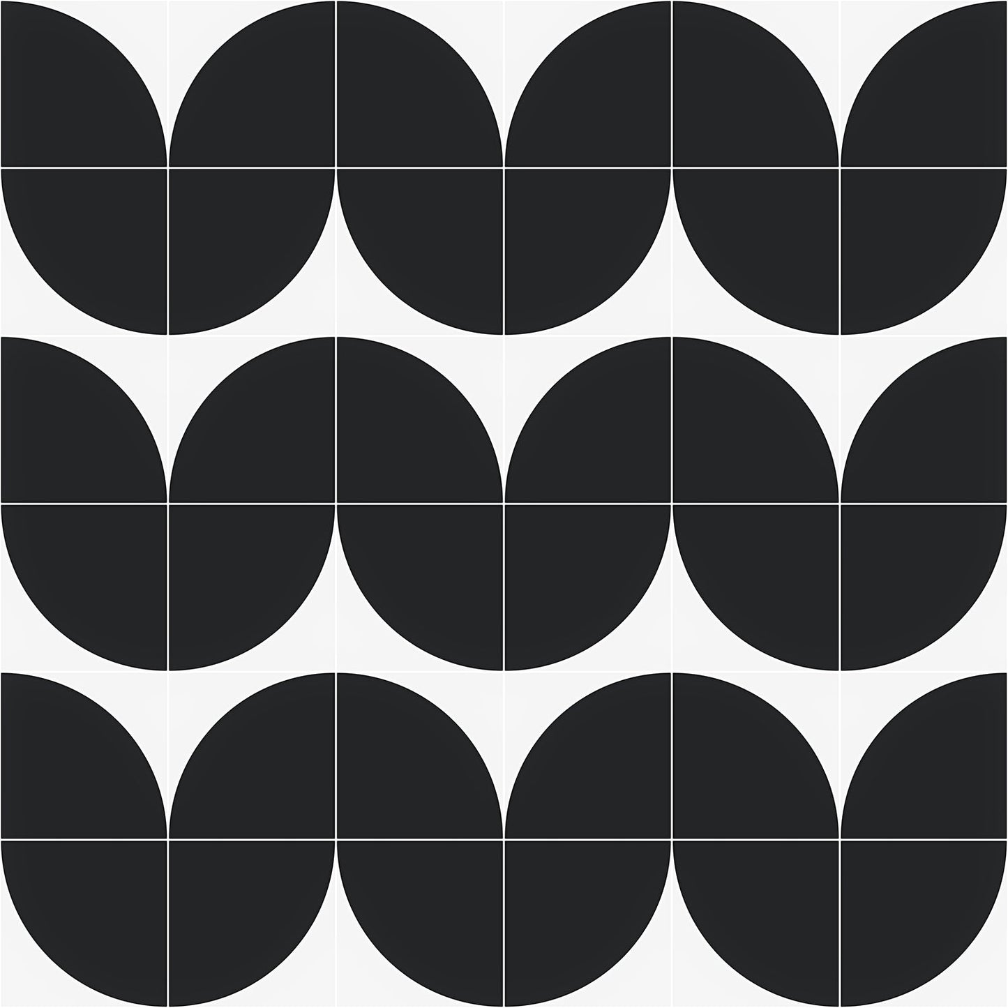 Stacy Garcia Maddox Deco Charcoal Black 8x8 Matte Porcelain Tile