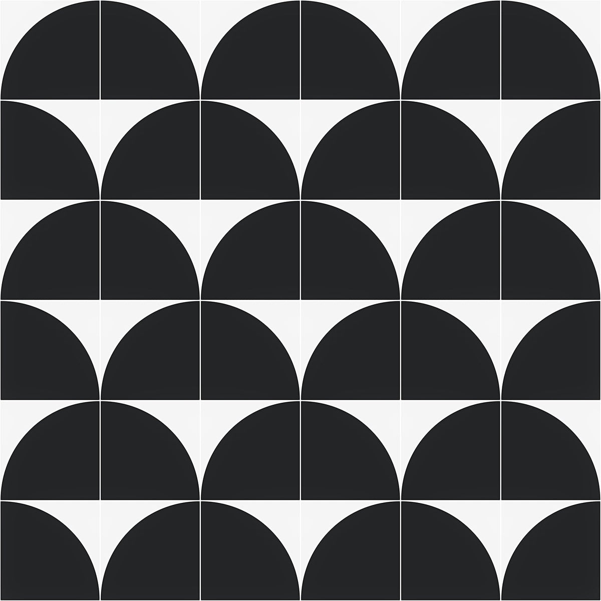 Stacy Garcia Maddox Deco Charcoal Black 8x8 Matte Porcelain Tile