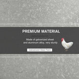 PawHut 25 lbs. Capacity Automatic Chicken Poultry Feeder with a Galvanized Steel and Aluminium Build