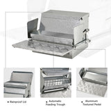 PawHut 25 lbs. Capacity Automatic Chicken Poultry Feeder with a Galvanized Steel and Aluminium Build