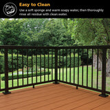 Peak Aluminum Railing 36 in. H x 6 in. W Aluminum Deck Railing Tinted Glass Panel Kit for 36 in. high system