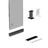 Peak Aluminum Railing 36 in. H x 6 in. W Aluminum Deck Railing Tinted Glass Panel Kit for 36 in. high system