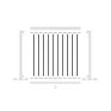 Peak Aluminum Railing 4 ft. Black Aluminum Deck Railing Picket and Spacer Kit for 42 in. high system