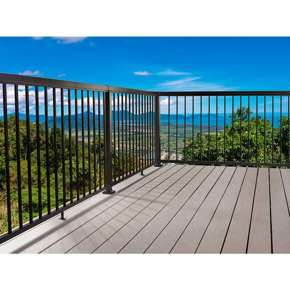 Peak Aluminum Railing 4 ft. Black Aluminum Deck Railing Picket and Spacer Kit for 42 in. high system
