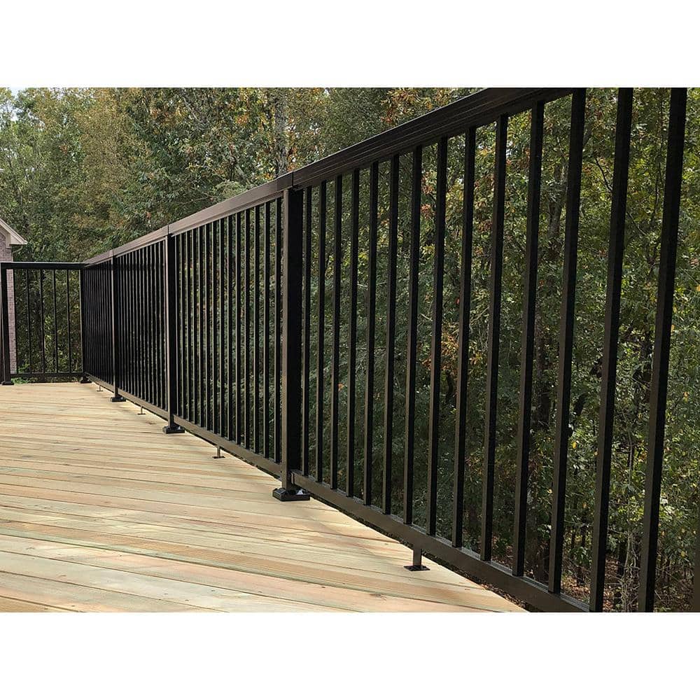 Peak Aluminum Railing 4 ft. Black Aluminum Deck Railing Picket and Spacer Kit for 42 in. high system