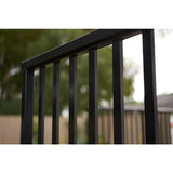Peak Aluminum Railing 4 ft. Black Aluminum Deck Railing Wide Picket and Spacer Kit for 42 in. high system