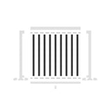 Peak Aluminum Railing 4 ft. Black Aluminum Deck Railing Wide Picket and Spacer Kit for 42 in. high system