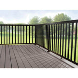 Peak Aluminum Railing 4 ft. Black Aluminum Deck Railing Wide Picket and Spacer Kit for 42 in. high system