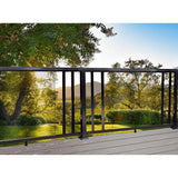 Peak Aluminum Railing 4 ft. Black Aluminum Deck Railing Wide Picket and Spacer Kit for 42 in. high system