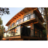 Peak Aluminum Railing 42 in. H x 42 in. W Aluminum Deck Railing Tempered Clear Glass Panel