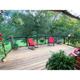 Peak Aluminum Railing 42 in. H x 42 in. W Aluminum Deck Railing Tempered Clear Glass Panel