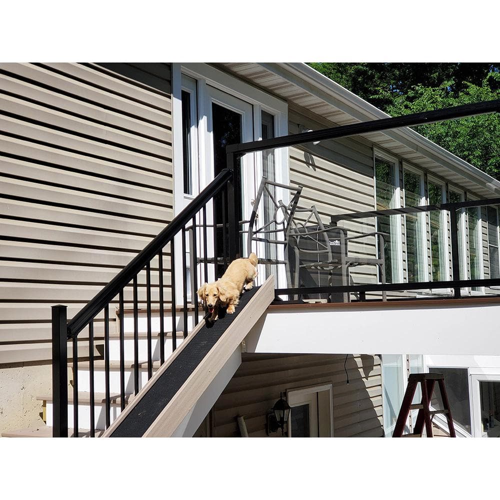 Peak Aluminum Railing 6 in. W Black Aluminum Deck Railing Universal Connector for 42 in. high system