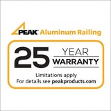 Peak Aluminum Railing Black Aluminum Deck Railing Decorative Handrail Spacers Kit