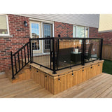 Peak Aluminum Railing 6 ft. Black Aluminum Deck Railing Wide Stair Picket and Spacer Kit for 42 in. high system