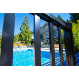 PEAK AquatinePLUS 2 in. x 3 in. x 5 in. Black Aluminum Pool Fence Picket Bracket Kit