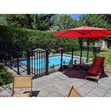 PEAK AquatinePLUS 2 in. x 3 in. x 5 in. Black Aluminum Pool Fence Picket Bracket Kit
