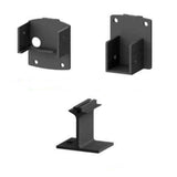 PEAK AquatinePLUS 2 in. x 3 in. x 5 in. Black Aluminum Pool Fence Picket Bracket Kit
