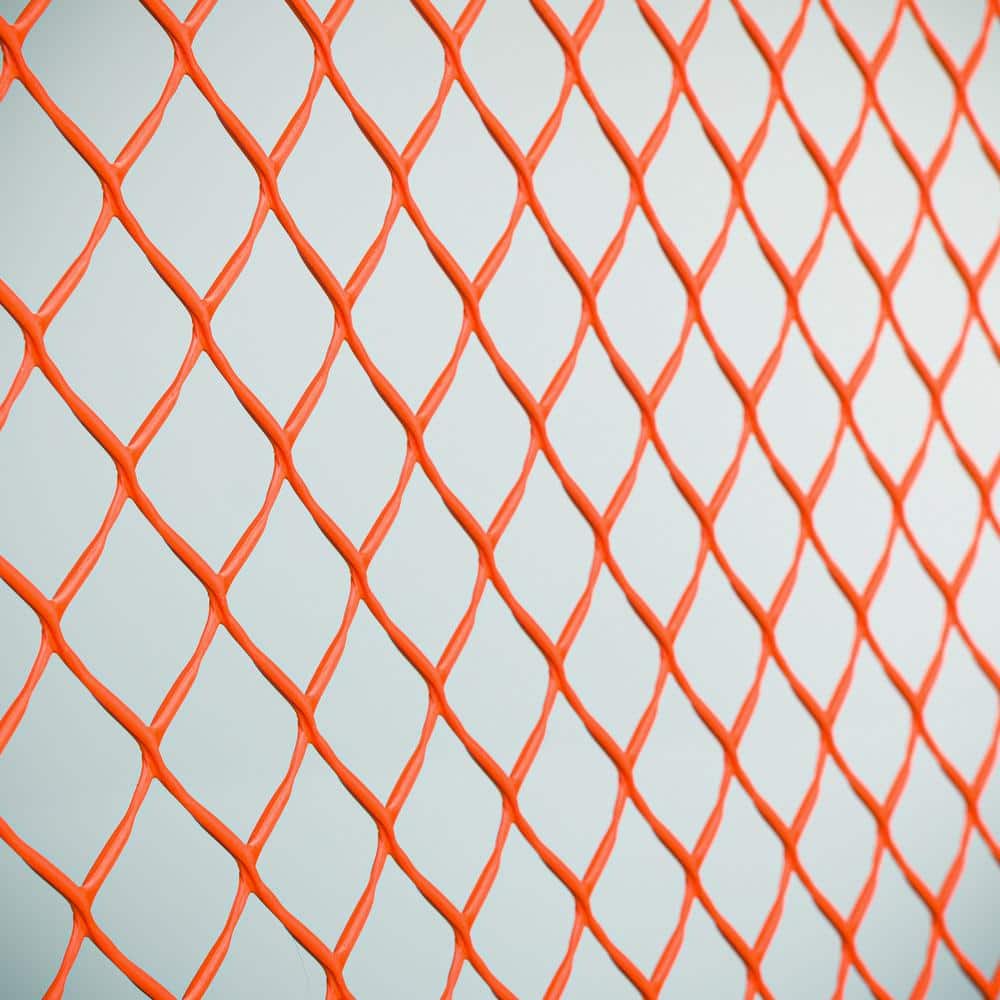 PEAK 50 ft. L x 48 in. H PVC Vinyl Safety Fence in Orange with 1-1/2 in. x 1-1/2 in. Mesh Size Garden Fence