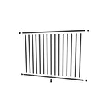 PEAK Aquatine 1/2 in. x 72 in. x 4 ft. Black Aluminum Pool Fence Rail and Picket Kit