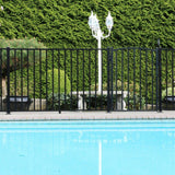 PEAK Aquatine 1/2 in. x 72 in. x 4 ft. Black Aluminum Pool Fence Rail and Picket Kit