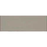 MSI Pebble 3 in. x 9 in. x 8mm Glossy Glass Gray Subway Tile (3.8 sq. ft. / case)