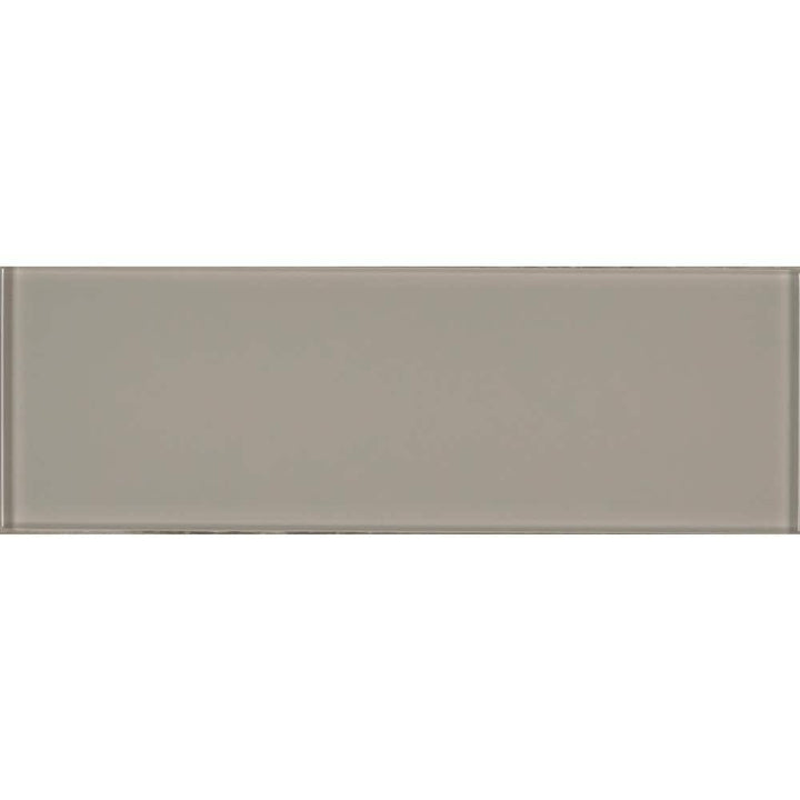 MSI Pebble 3 in. x 9 in. x 8mm Glossy Glass Gray Subway Tile (3.8 sq. ft. / case)