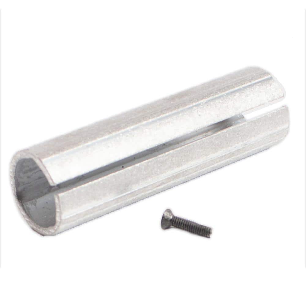 Pegatha Aluminum Straight Hand Rail Connector with Charcoal Gray Screws
