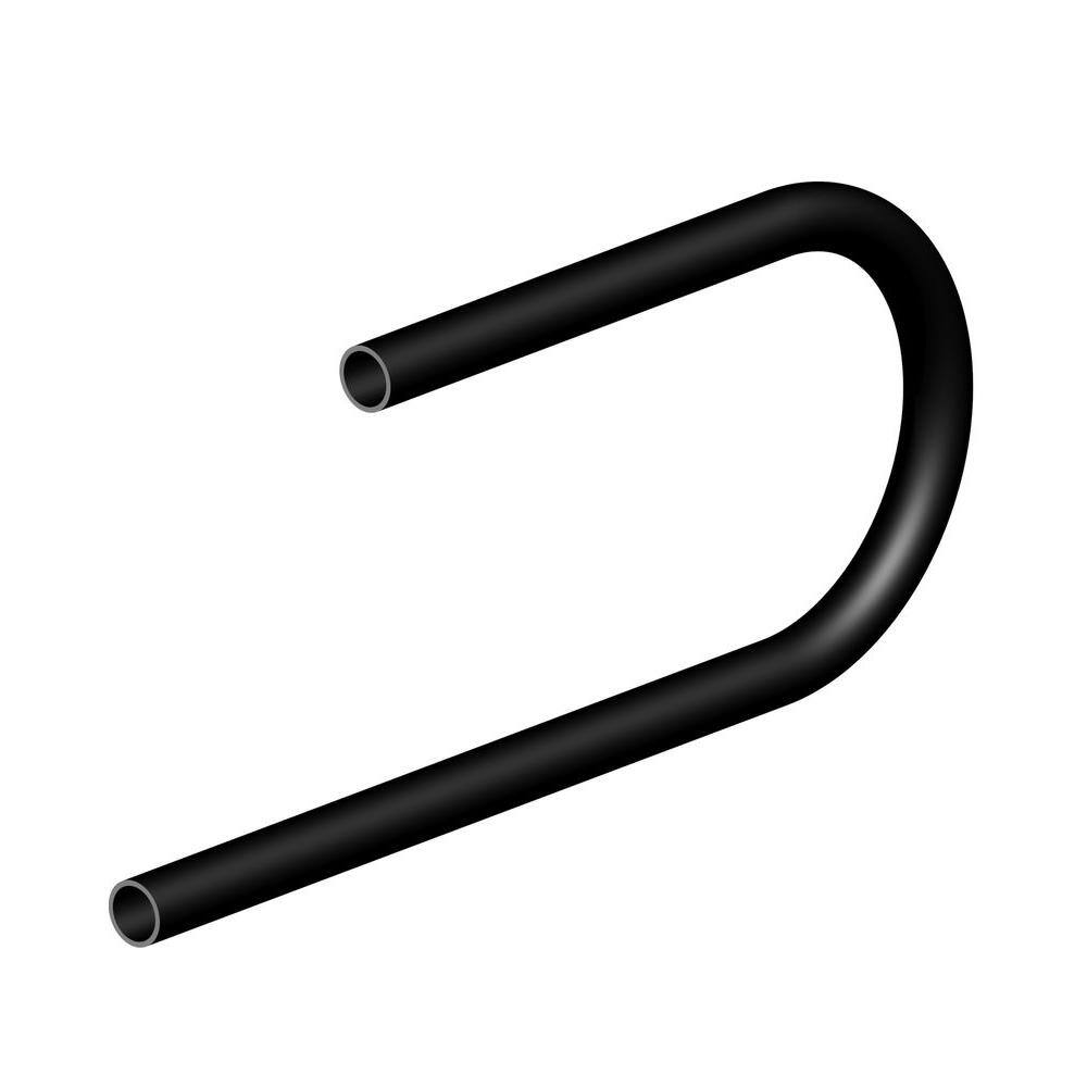 Pegatha Black Fine Textured Aluminum P-Loop Return Rail