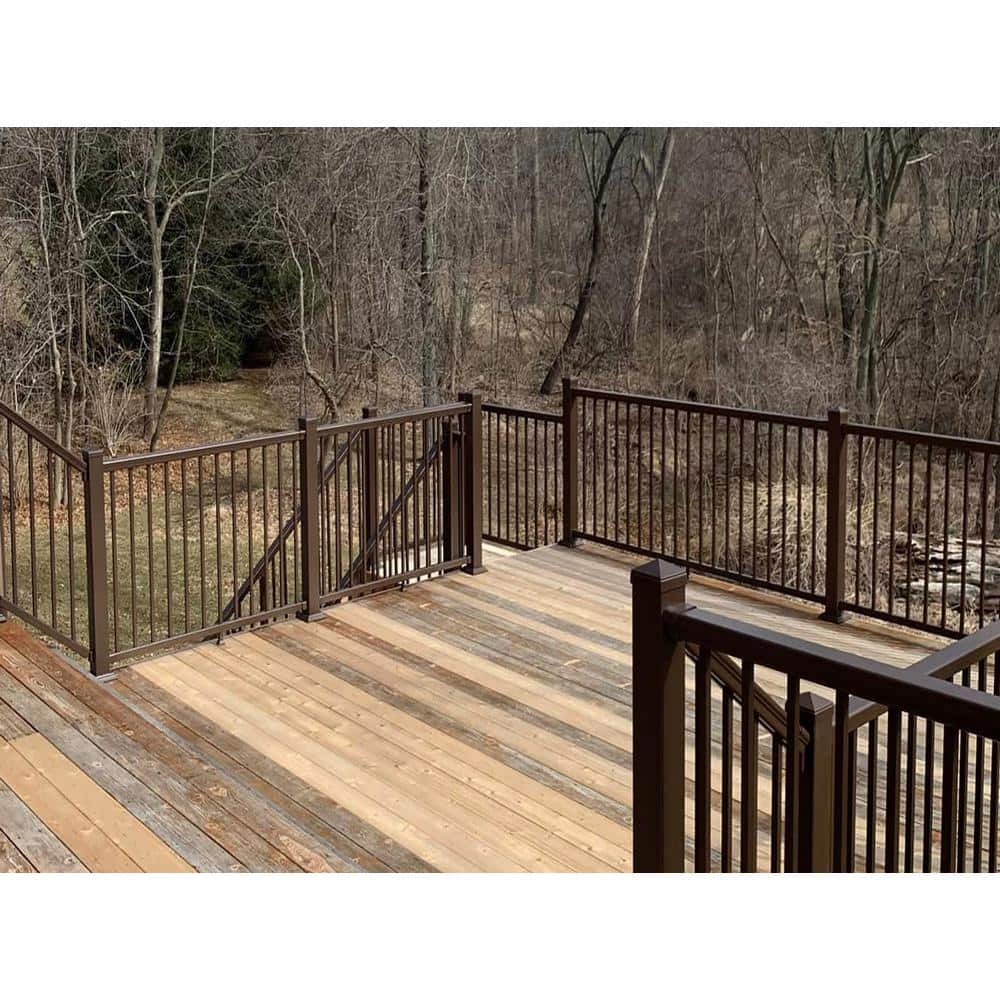 Pegatha Plus 8 ft. x 36 in. Brown Fine Textured Aluminum Level Rail Kit