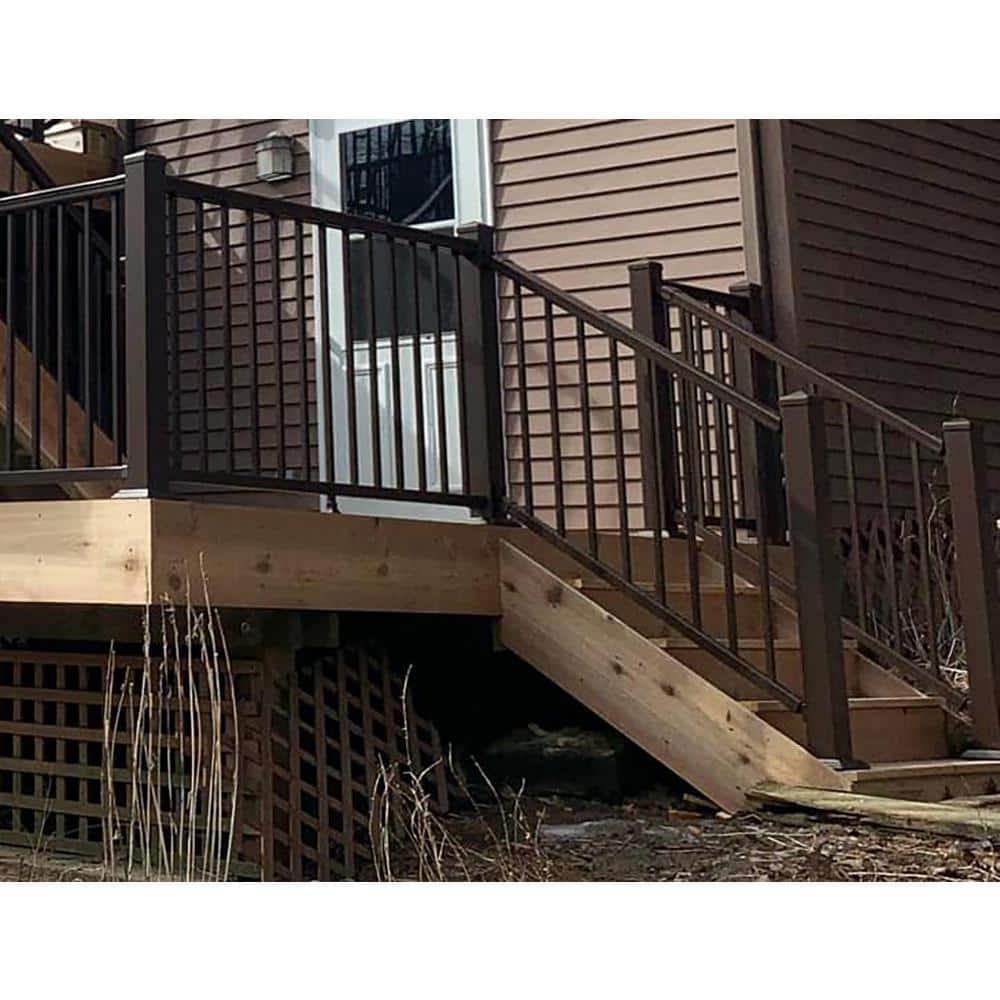 Pegatha Plus 8 ft. x 36 in. Brown Fine Textured Aluminum Level Rail Kit