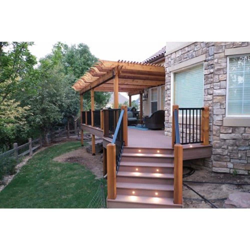 Pegatha Plus 4 ft. x 36 in. Charcoal Gray Fine Textured Aluminum Stair Rail Kit