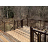 Pegatha Plus 6 ft. x 36 in. Brown Fine Textured Aluminum Stair Rail Kit